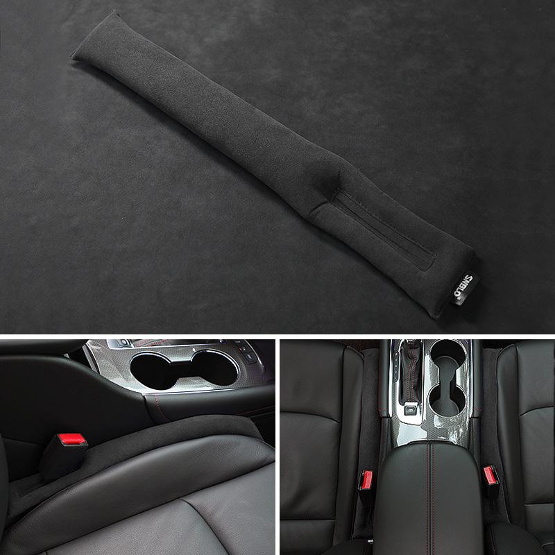 Universal Alcantara Suede Car Seat Gap Filler Strip - Leakproof Interior Accessory