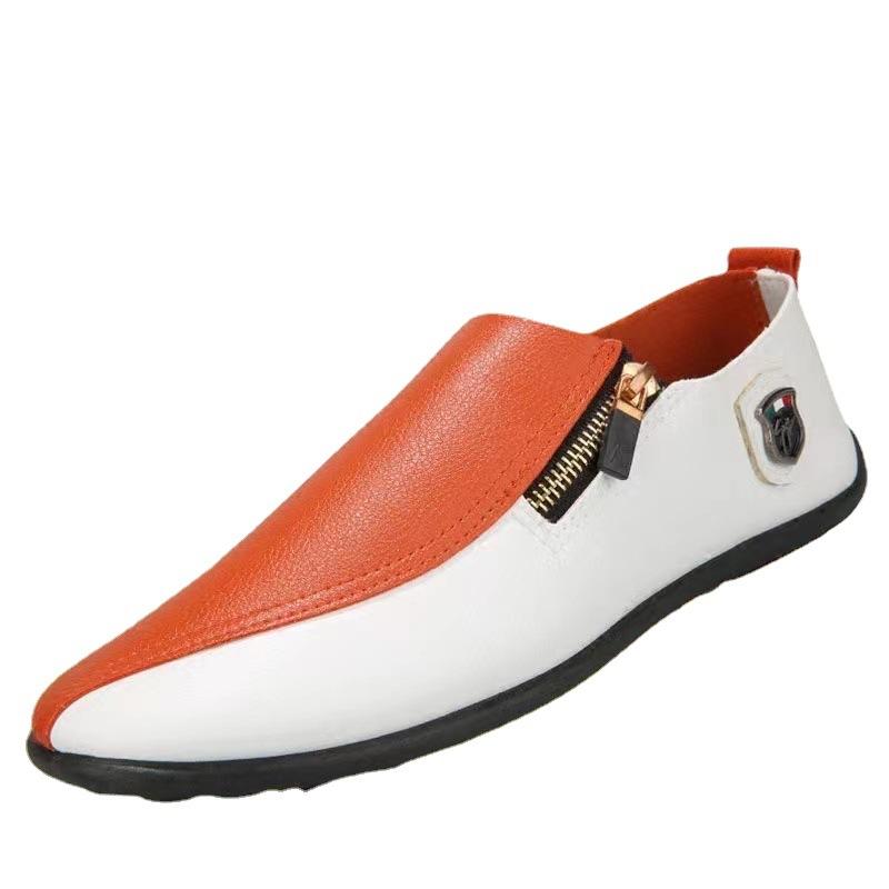 Pantofi noi pentru bărbați Pantofi slip-on pentru bărbați transfrontalieri Pantofi tip mazăre respirabili Stil coreean Pantofi casual din piele