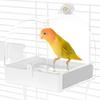 BUCATSTATE Bird Bath for Parakeets and Birds, Large Size, Bird Cage Accessory, External Bird Bath, Cage Mountable, Retractable, Multifunctional, Water