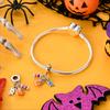 Funny Copper Metal Plated Pumpkin Witch Halloween Series Dangle Charm Bead Component Compatible With Authentic Original Bracelet High Quality Fine