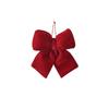 Vintage Christmas Red Bowknot Pendant Flannelette Bowknot Hanging Pendant  Christmas Party Supplies