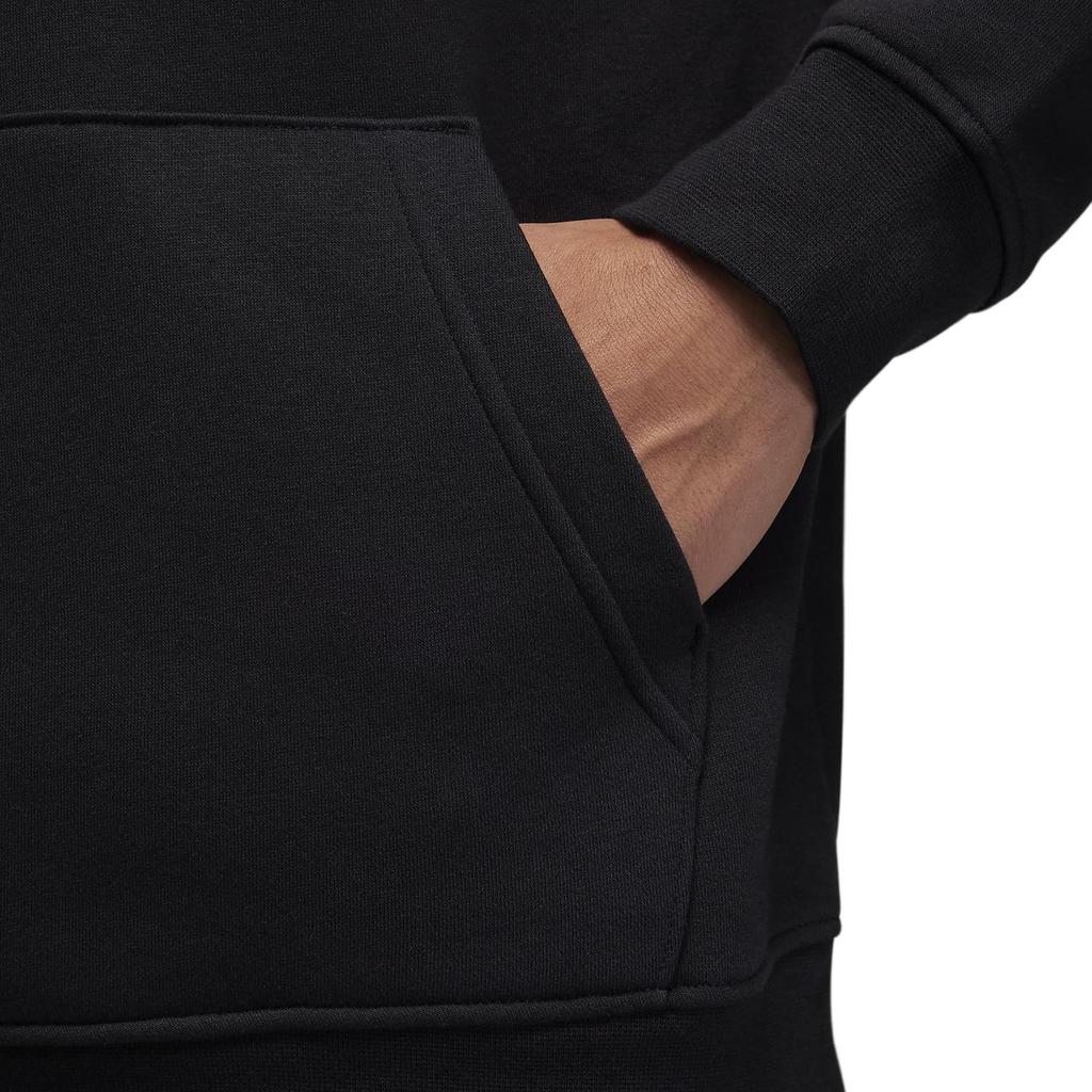 Jordan Solid Color Logo Hoodie with Plush Lining and Long Sleeves Men Tops Black FJ7775-010