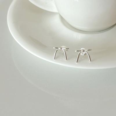 / 925 Silber Mini Flache Band Ohrstecker