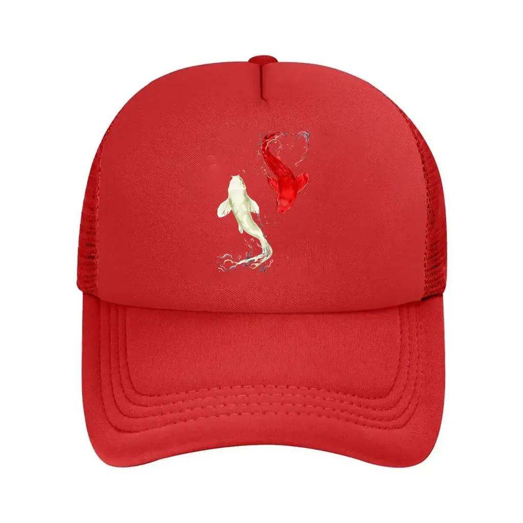 Koi Fish Nature Zen Art Design Mesh Baseball Cap