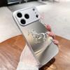 Horse Pattern Silver Plated Glass Phone Case Suitable for iPhone 17 16 15 14 13 12 11 Pro/Max/Plus Anti Drop and Shockproof