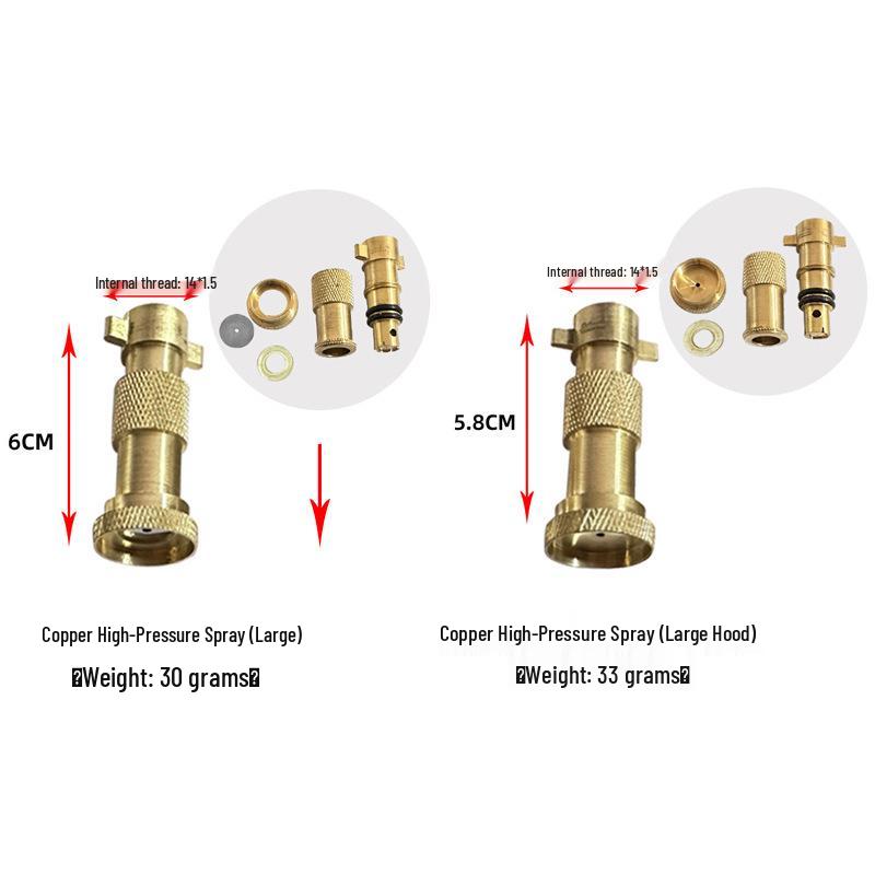 Premium Adjustable All-Copper High-Pressure Agricultural Backpack Sprayer Nozzle