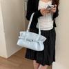 2026 Korean Style Women's Leather Shoulder Bag - Simple, Versatile, Commuting Handbag with Buckle Design
