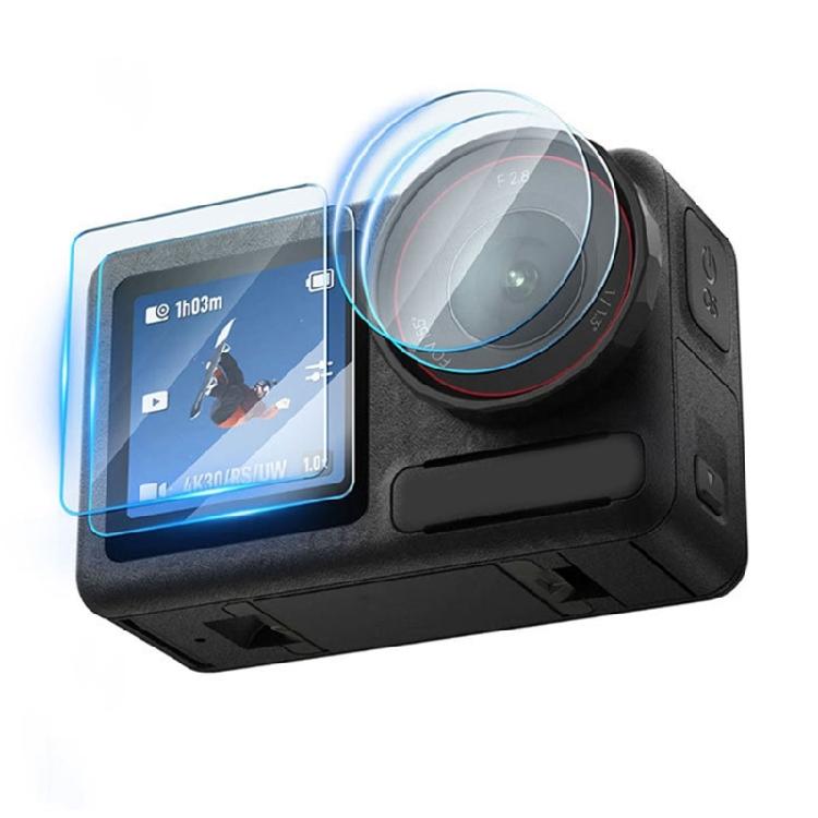 Action Camera Screen Safeguards, High Grade Glass for Action5 Main and Selfie Displays