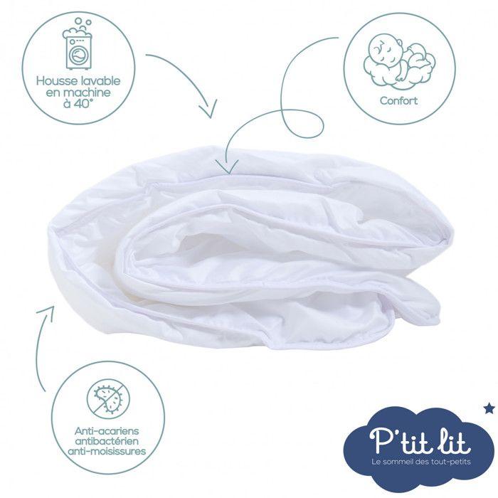 P'tit lit - Couette Bébé | Couette Enfant 75x120 cm - Couette 220gr/m2 - Anti Acariens, bactériens - Oeko Tex®- Conception Française