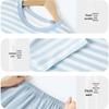 Bingxue Mumu Boys' Summer Pure Cotton Short Pajama Set