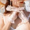 Cosplay Banquet Autumn Short Dress Accessories Thin Mittens Bridal Mesh Gloves Lace Gloves Wedding
