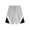Weekend Youth Color Block Straight Leg Lace-Up Mid Waist Casual Shorts Men Shorts Flower-Gray Light-Smoke-Gray AKSU613-1