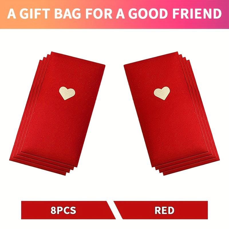 8pcs High Quality New Year Red Envelope with Exquisite Love Patterns, in Three Colors - Perfect for Valentine's Day/New Year