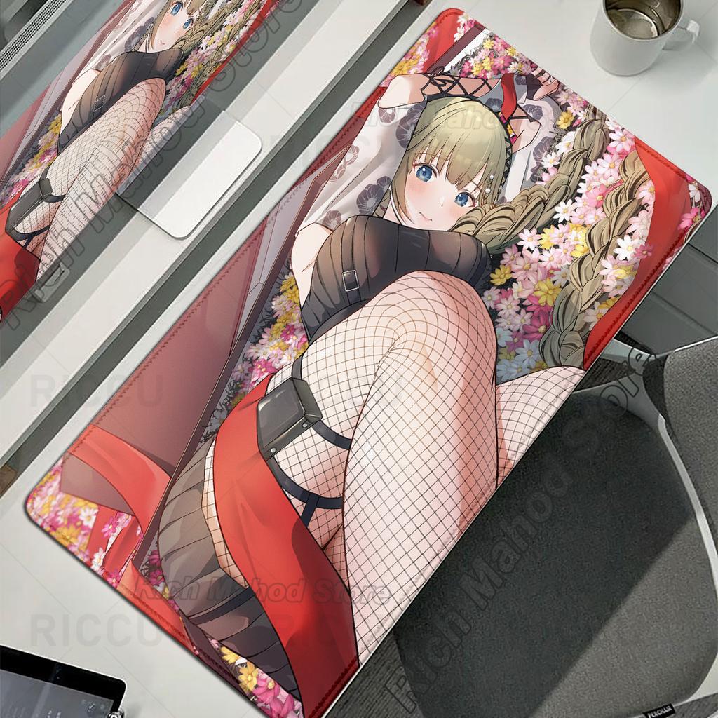 Anime Girl Mouse Pad VTuber Rubber Extended Desktop Mat VSPO Computer Gamer Mousepad PC Desk Accessories Office PC Keyboard Pads