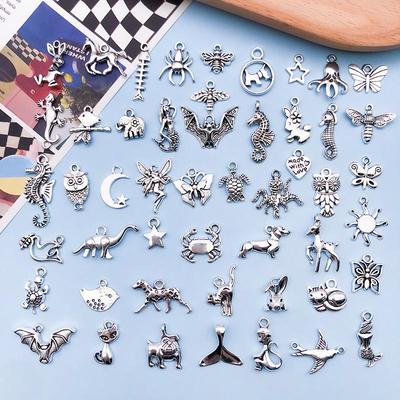 Retro Alloy Animal Pendants: DIY Jewelry Accessories for Bracelets, Earrings, and Luggage