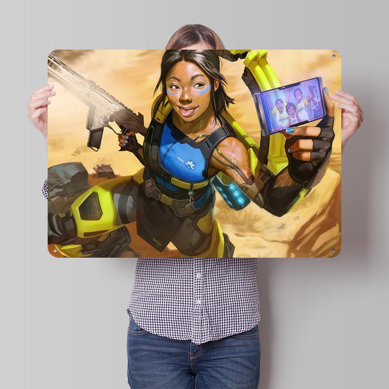 Conduit Apex Legends Personalized D Textured Metal Poster Wall Art Tinplate Sign for Modern Home Decoration Gaming House Decor