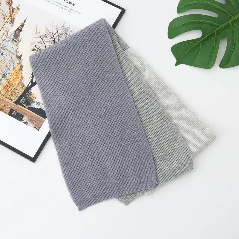 Damen Zweifarbiger Strickwollschal - Herbst/Winter Halswärmer, Koreanischer Stil, Vielseitig & Warm