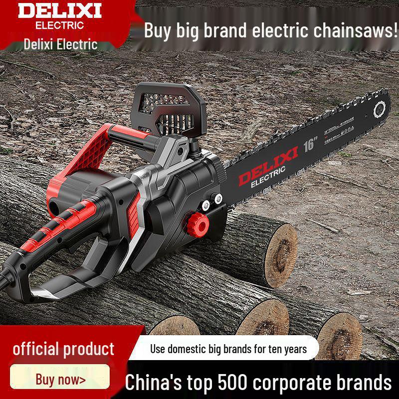 High-Power Handheld Electric Chainsaw for Home and Woodworking - Portable and Multifunctional with Free Shipping