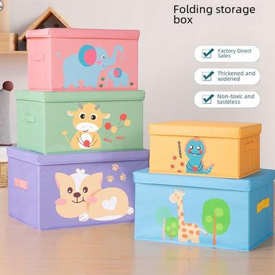 Foldable Fabric Storage Box for Quilt, Clothes, and Toys