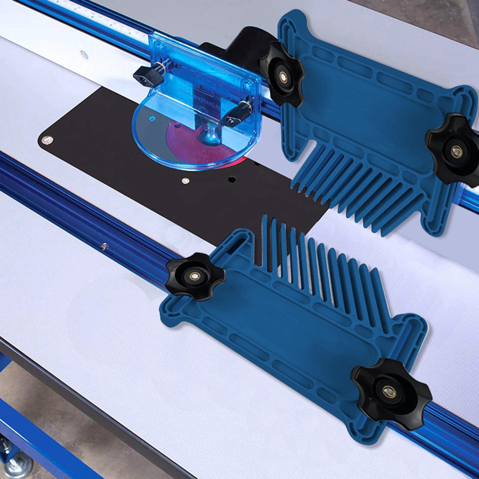 

2Pcs Woodworking Feather Board Set Router Tables Saws Blue Carpentry Aid Hand Tool Kit