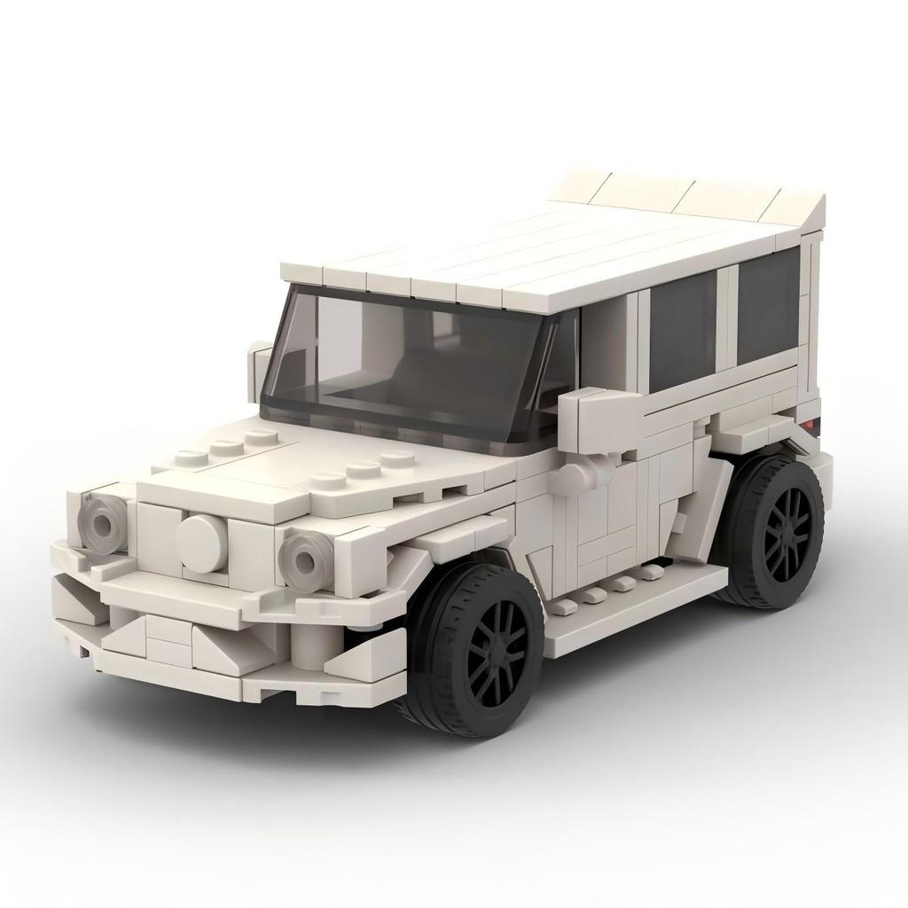 -84923 White -Amg G63 Building Block Compatible Assembly Gift Ornament Small Particles