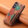 For Samsung Galaxy S25+ Case Flower Print Leather + PC + TPU Cover with Card Holder Kickstand