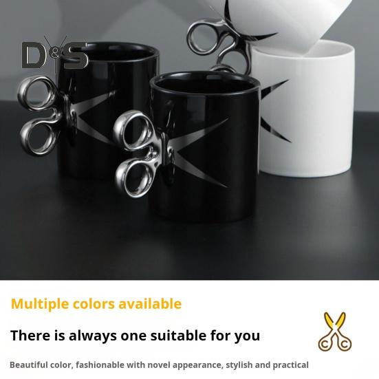 Saksehåndtak Keramikkkopp 350 ml Nyhet Frisør Frisør Te Kaffekrus Gave Fargerik Glasur Håndverkskopp