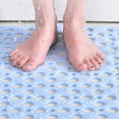 Bath Mat Non-Slip Shower Carpet with Drainage Holes Strong Suction Cups Design Bathroom Mat for Home