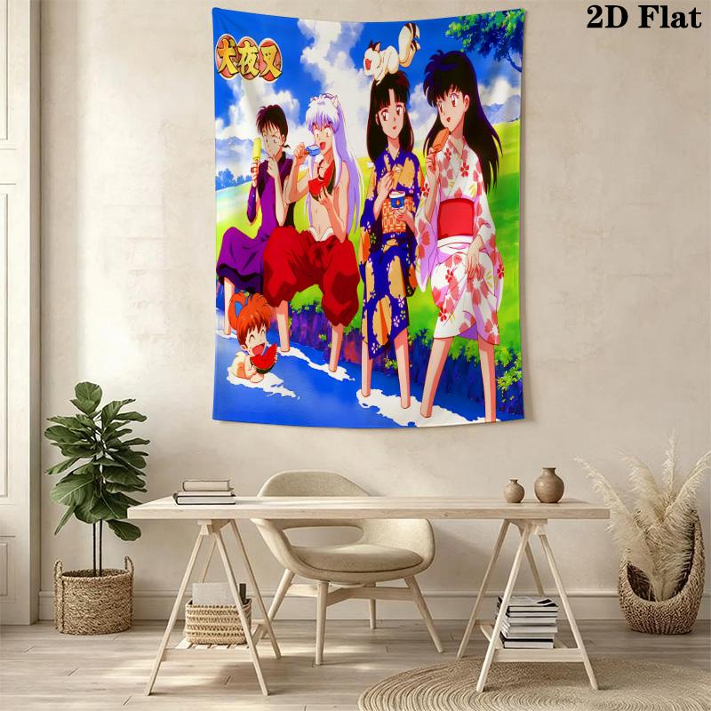 Inuyasha Timeless Adventures Tapestry Fashion Print Background Cloth Background Cloth Christmas Gift Home Decor