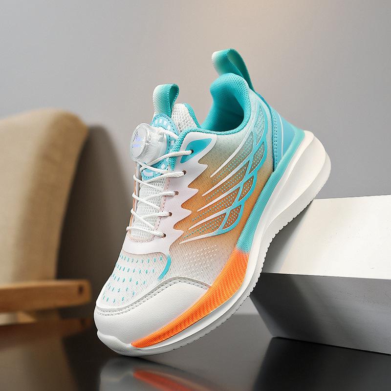 

Children s sports shoes autumn mesh breathable lightweight shock absorption boys running shoes medium older children s shoes rotating buckle casual 31