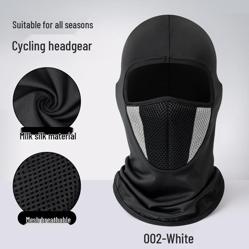 Breathable Summer Cycling Ice Silk Headscarf: Two-Color Windproof Mesh Face Mask