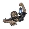 Halloween Zombie Crawling Horror Decor, Scary Led Lights, Zombie Holding Lantern, Outdoor Figurine Light, Resin, Halloween Decor