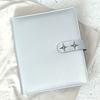 Silver Big A5 3-Ring Binder Card Album Large Capacity Refillable Photo Card Holder for K-Pop Polaroid Pictures, Trading Cards