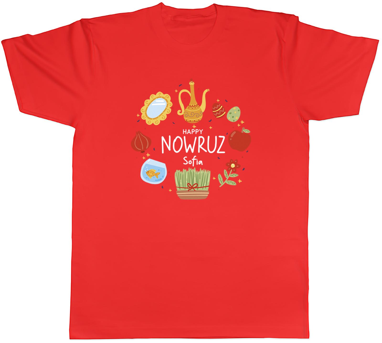 Personalised Happy Nowruz HalfSin Table Unisexs TShirt Tee Gift Top S