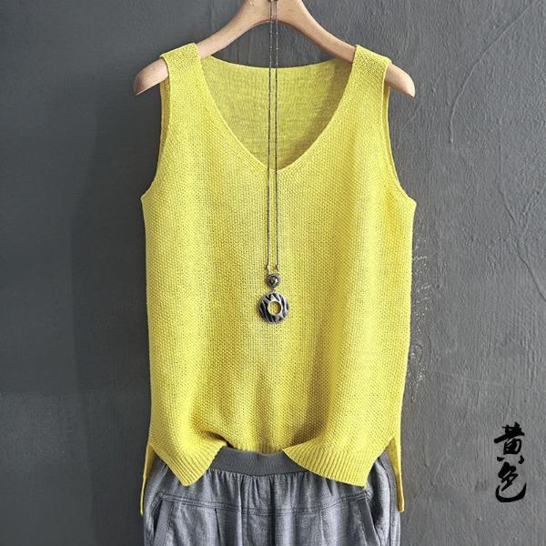 Spring/Summer Women's Knitted Ice Silk Sleeveless T-shirt New Style Strap Tank Top with Undercover
