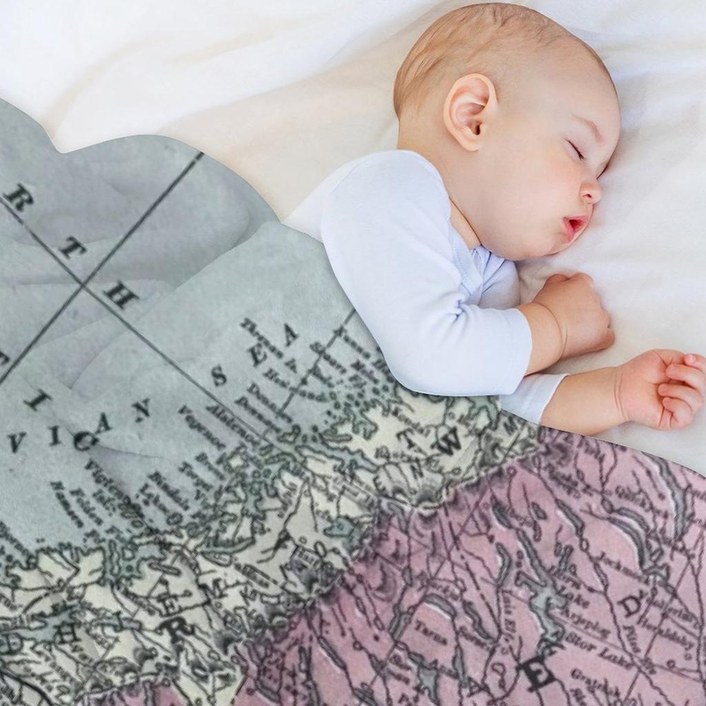 Norway and Sweden, vintage map Throw Blanket Winter beds Blankets For Baby Plush Beach Blankets
