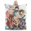 Genshin Impact Venti Blankets Velvet Summer Air Conditioning Barbatos Anime Multi-function Warm Throw Blanket for Bed Car Quilt