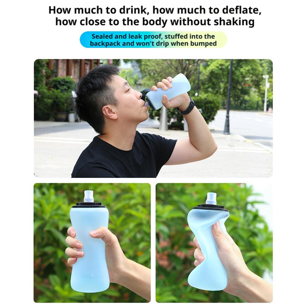 Foldable Outdoor Sports Water Bottle Outdoor Cycling Sport Food Grade Water Bottle Silicone Mountaineering Portable Water Bottle
