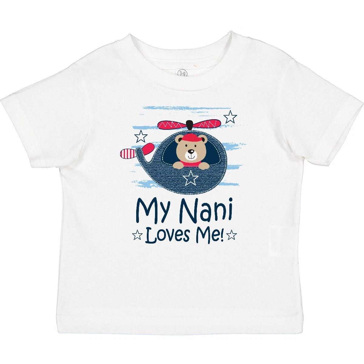 

Inktastic My Nani Loves Me Grandson Bear Baby T-Shirt From Grandchild Childs 100