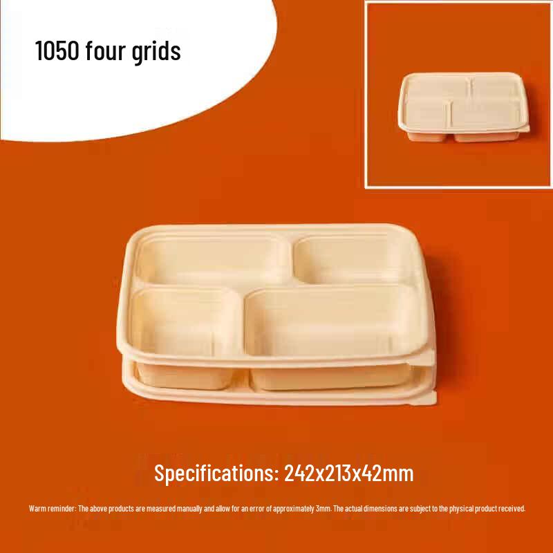 Liangdao 1050ml Degradable 4-Compartment Meal Box
