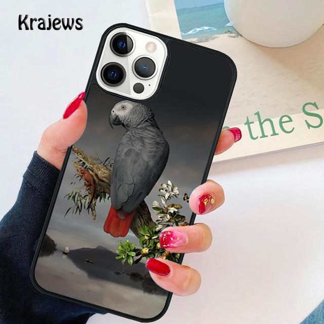 African Grey Parrot soft Phone Case Cover For iPhone 17 Air 16 15 14 plus 12 13 pro max coque Shell Fundas