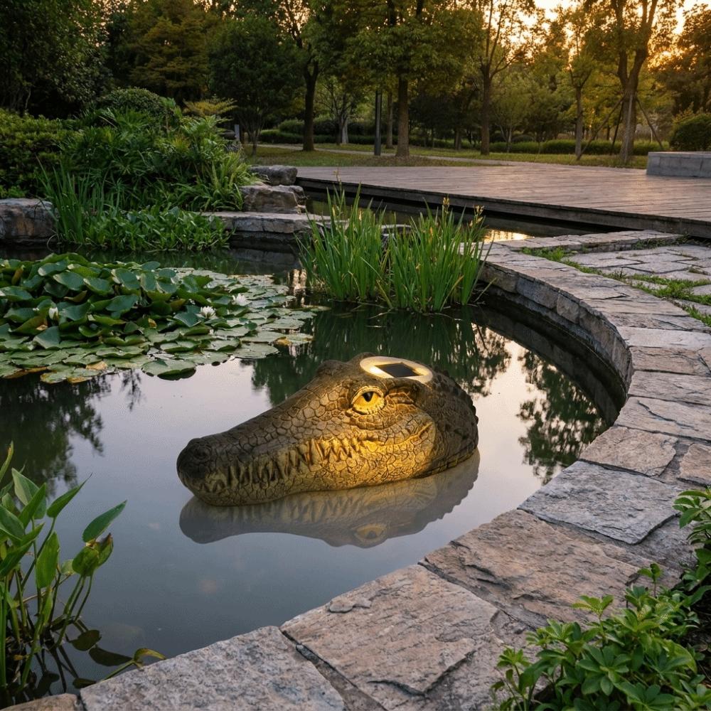 PE Blow Molded Duck Statue Balanced Buoyant Decorative Figurine Pool Decorative Lamp Pond Lake