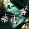 Dawapara Spirituelles Cho Ku Rei Reiki Symbol Halskette Ohrringe Schmuckset Heilungs-Anhänger Heilige Geometrie Edelstahl Schmuck
