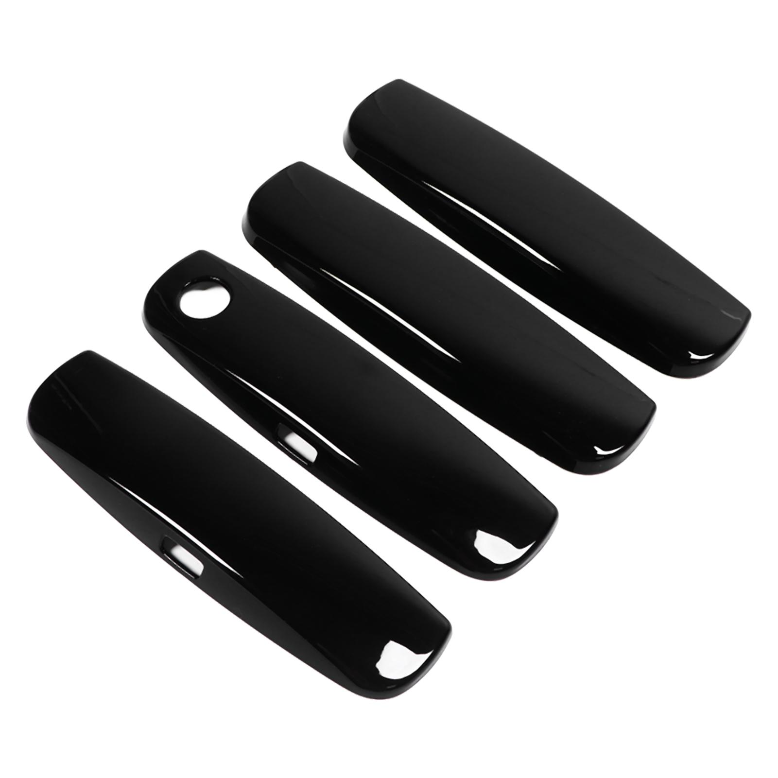 

4pcs Gloss Black Door Handle Decor Cover Trim Replacement for Dodge Charger 2011‑2020