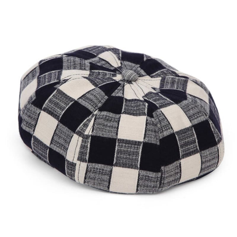 UNDERCONTROL studio BREAD BERET / SHADE CHECK / MILK NAVY