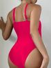 Sexy Solid Swimwear Chain One Piece Swimsuit Female Tassels Bathing Suit Swimming Suit Women Beachwear Maillot De Bain Monokini