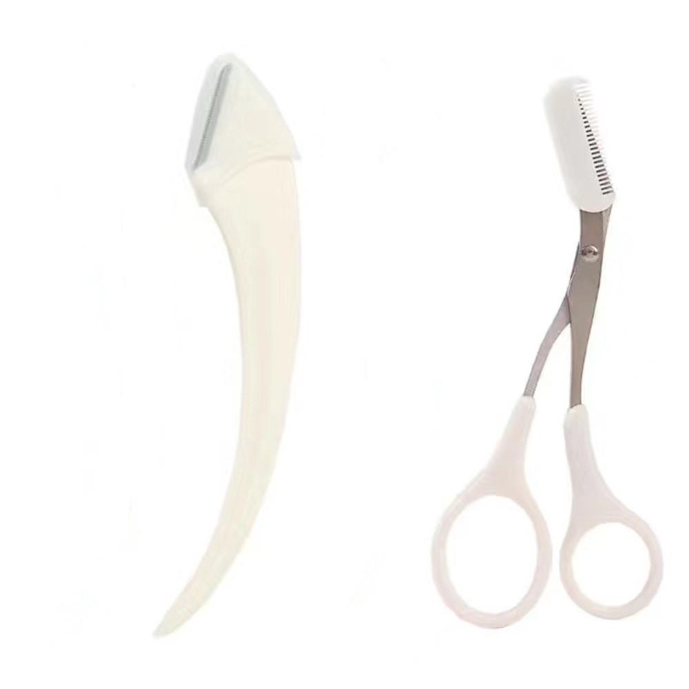 with Comb Eyebrow Trimmer Multifounction Ultra-Smooth Eyebrow Scissors Stainless Steel Makeup Beauty Scissors Female Male