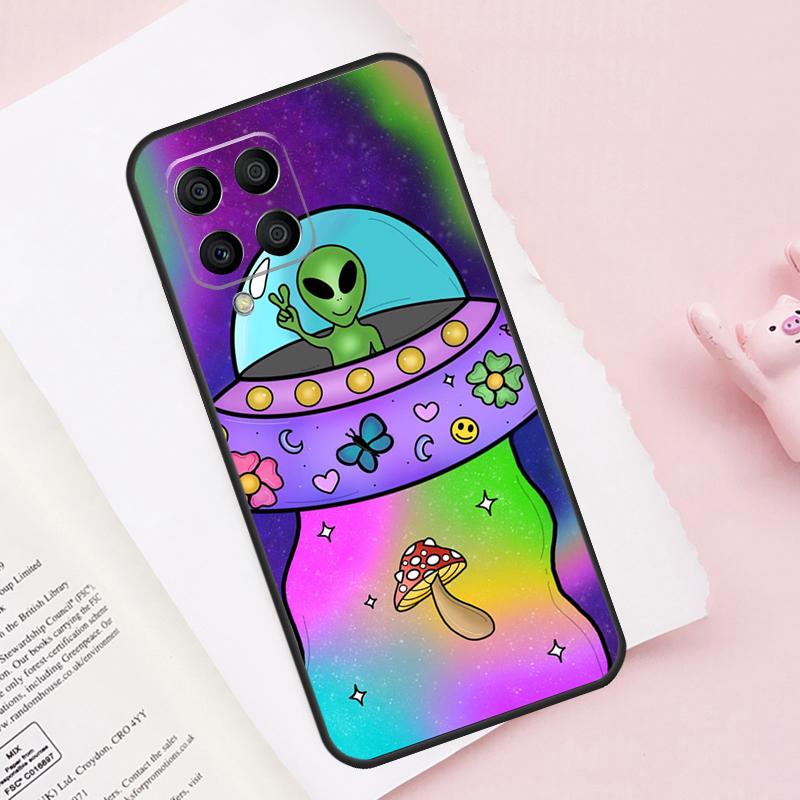 Aesthetics Cartoon Alien Space For Samsung Galaxy M54 M34 M14 M53 M33 M13 M12 M32 M52 M20 M15 M55 M21 M51 M31s M30s Case