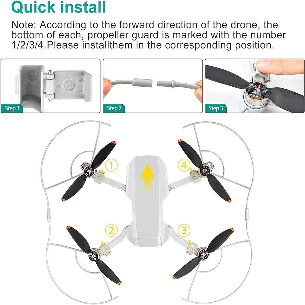 Foldable Propeller Guard Set Blades Guard Cover For DJI Mavic Mini / Mini 2 / SE