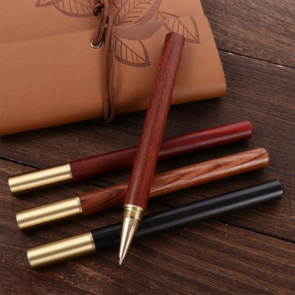 Sign Pen Ballpoint Writing Tools Wood Rollerball Pen Metal Gel Pen Roller Ball Pen Brass Pen